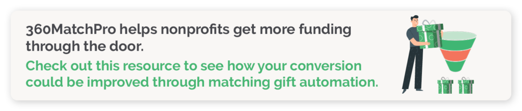 Get Double the Donation's matching gift conversion funnel resource